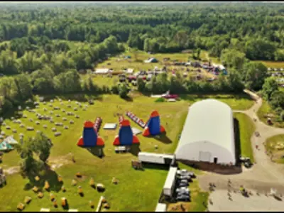 Drone-view of a farm